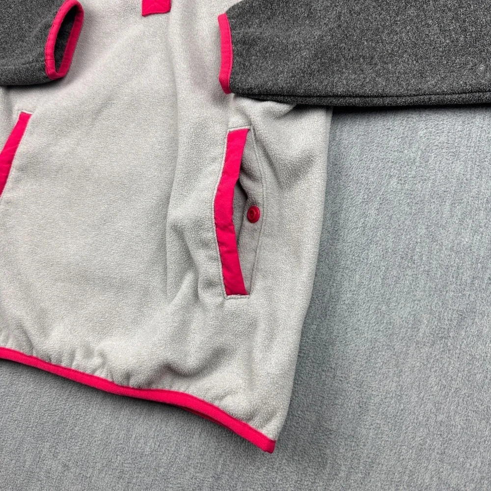 Columbia Jacket Womens XS‎ Gray Pink Foster Creek 1/4 Button Fleece Pullover